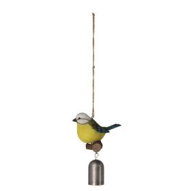 Kismadaras polyresin szélcsengő, kék cinege, 14,5 cm