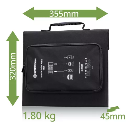 Bresser 40 Wattos mobil napelemes töltő, USB-vel