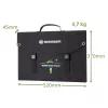 Bresser 90 Wattos mobil napelemes töltő, USB-vel