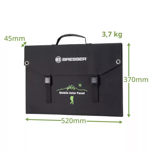 Bresser 90 Wattos mobil napelemes töltő, USB-vel