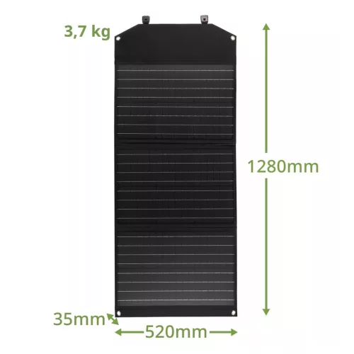 Bresser 90 Wattos mobil napelemes töltő, USB-vel