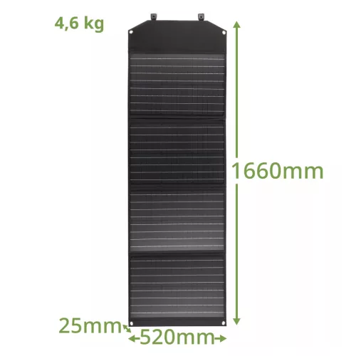 Bresser 120 Wattos mobil napelemes töltő, USB-vel