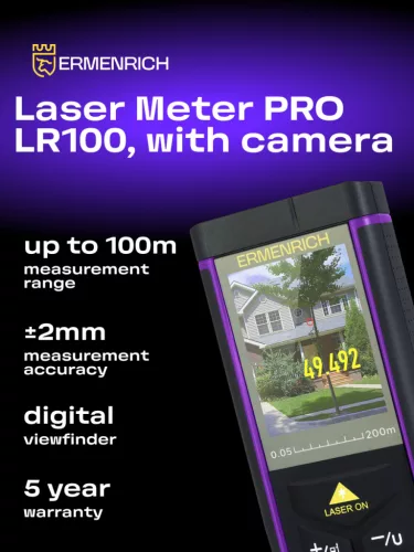 Ermenrich PRO LR100 lézeres mérő, kamerával