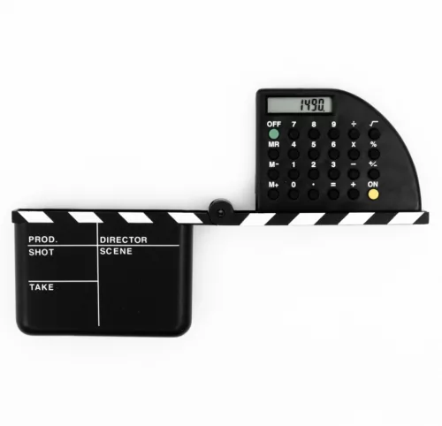Filmes csapó tábla formájú számológép