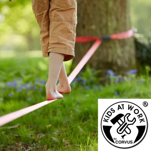 Slackline egyensúlyozó heveder spaniferrel - 17,5 m