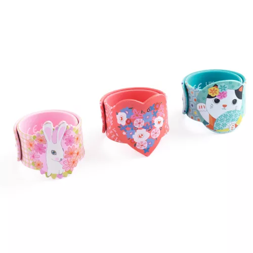 Rácsapós karkötő - Szív, Macsek, Nyúl - Slap bracelets heart,rabbit,cat