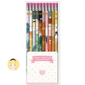   Grafit ceruza radíros végű - Lucille 10 db-os készlet - 10 Lucille pencils