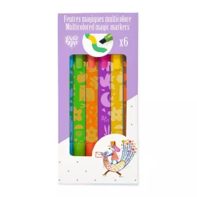   Mágikus filctolkészlet - 6 db színváltó filctoll - Multicolored magic markers