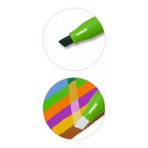 Mágikus filctolkészlet - 6 db színváltó filctoll - Multicolored magic markers