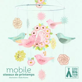 Szélmobil föggődísz - Tavaszi madárkák - Spring Birds
