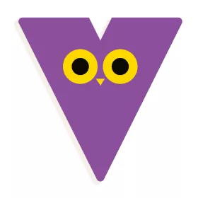 Állatdekor betű - V - Graphic animal letter