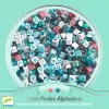 Ékszerkészítő készlet - Betű gyöngyök, ezüst - Alphabet beads, Silver