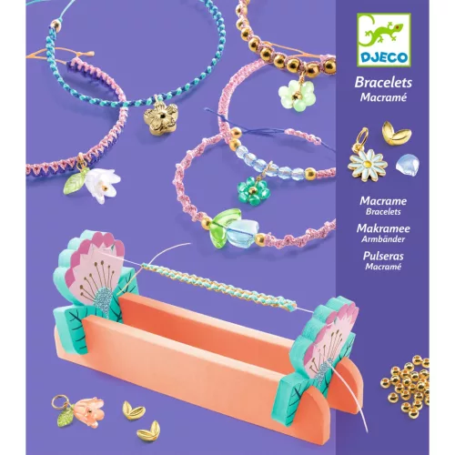 Ékszerkészítő készlet - Kék makramé karkötők - Blue macrame bracelets
