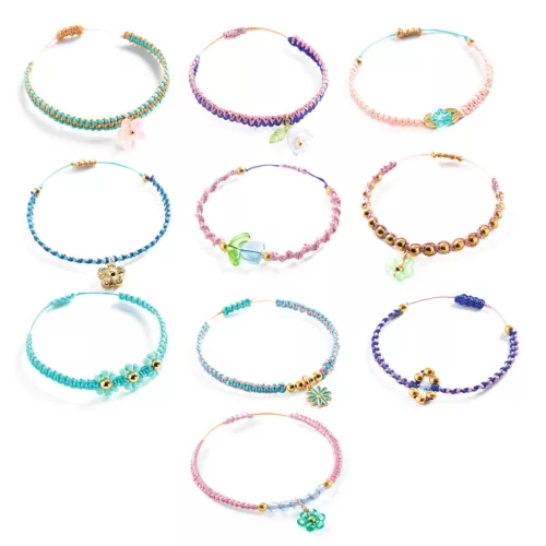 Ékszerkészítő készlet - Kék makramé karkötők - Blue macrame bracelets