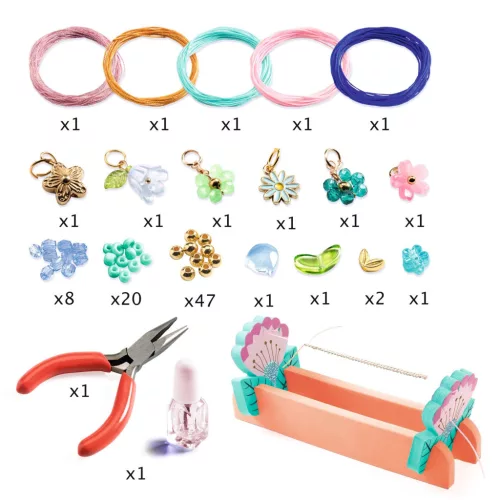 Ékszerkészítő készlet - Kék makramé karkötők - Blue macrame bracelets