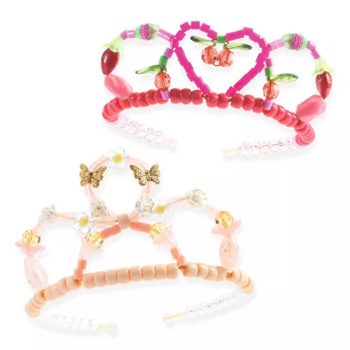 Ékszerkészítő készlet - Páros tiara, pink - Duo of tiaras, Pink