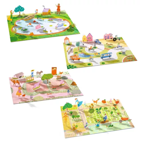 Matricázós sztorik, 3D - Élet vidéken - Lift-up stickers - Farm