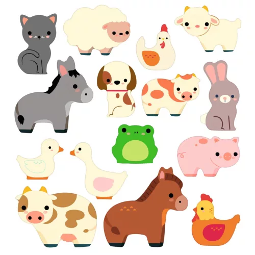 Matricás foglalkoztató - Állatok a tanyán - Farm animals