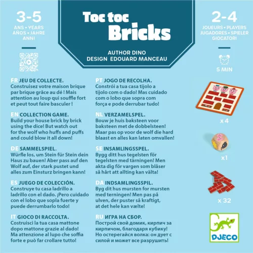 Társasjáték - Koca kocka - Toc Toc Bricks