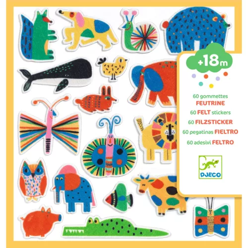 Matricák - Állatkák mindenhol! 60 filcmatrica - Animals everywhere!