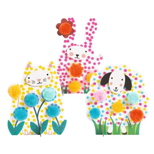 Képszínezés pöttyökkel és pompomokkal - Lenn a fűben - Dots and Pompoms – In the Grass