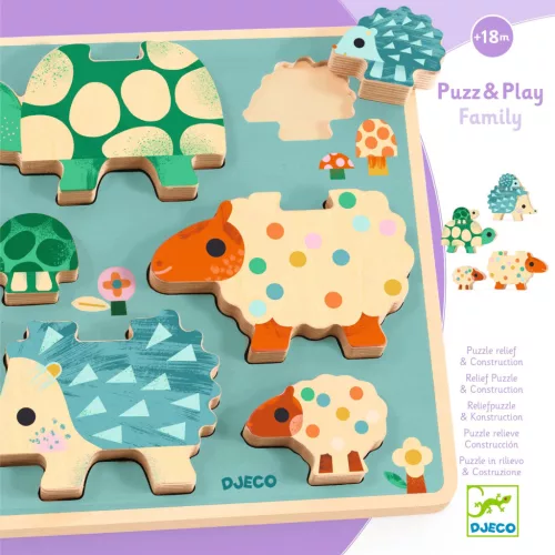 Formaillesztő és toronyépítő - Játékos családok - Puzz & Play Family