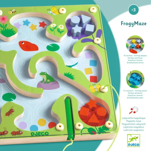 Íráselőkészítő, szortírozó - Mágneses labirintus - FrogyMaze