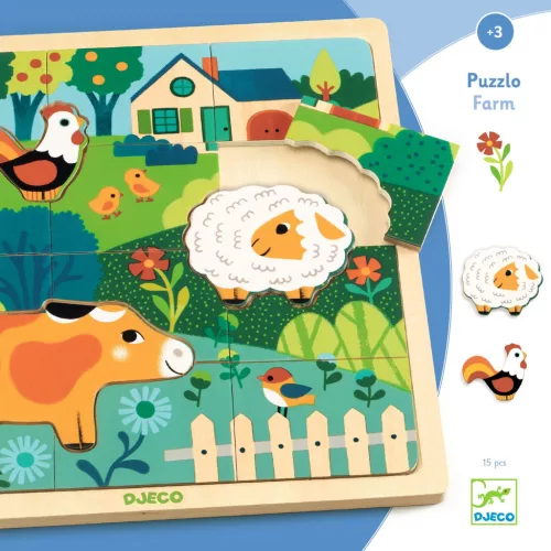 Formaillesztő, formaberakó - Tanyasi állatok - Puzzlo farm