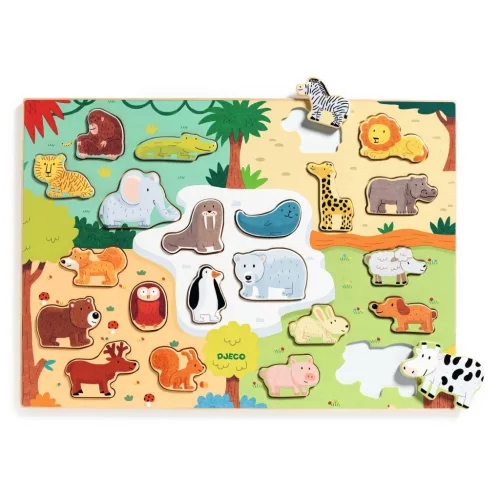 Formaillesztő, formaberakó - Állati formák - Puzzlo Animo 