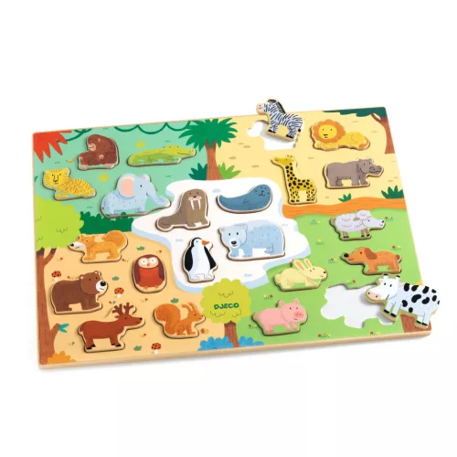 Formaillesztő, formaberakó - Állati formák - Puzzlo Animo 