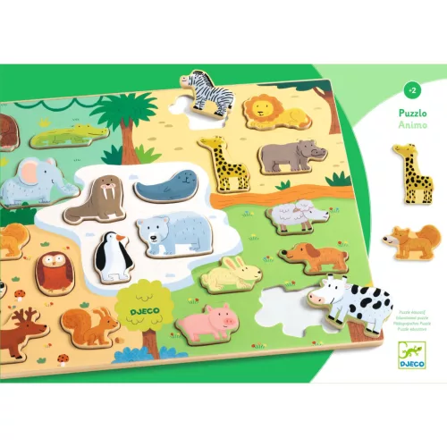 Formaillesztő, formaberakó - Állati formák - Puzzlo Animo 