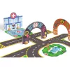 CRAZY MOTORS autópálya - Városi úthálózat épület elemekkel - Puzzl'Up City-Giant- 33 pcs