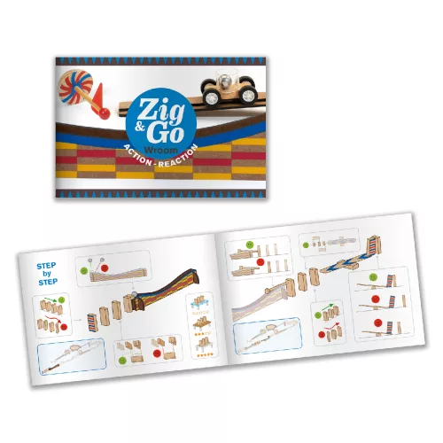 Építőjáték - Sokasodó autózó, 45 db-os - Zig and Go - Wroom