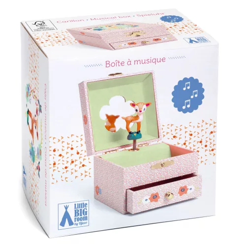 Zenélő ékszerdoboz - Szende őz - Wood fawn