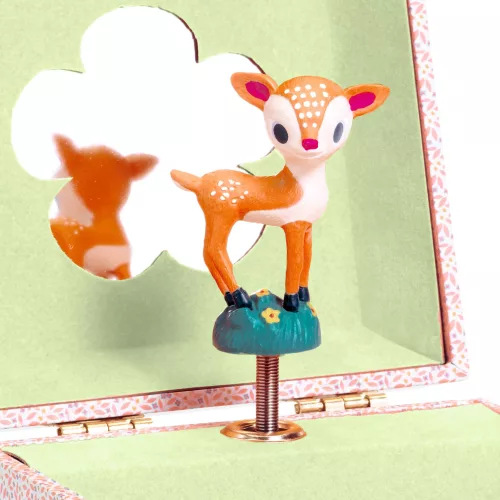 Zenélő ékszerdoboz - Szende őz - Wood fawn
