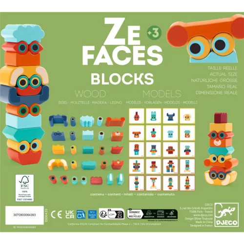 Építőjáték - Arc-balansz - Ze Faces