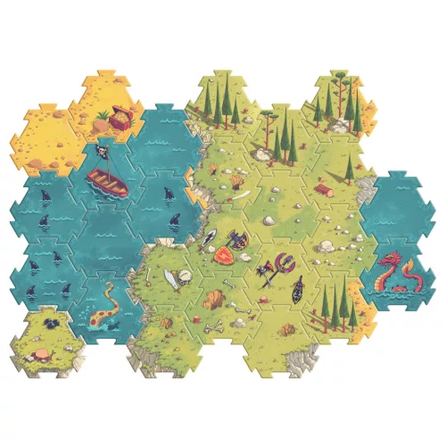 Arty Toys Óriás puzzle - Kalóz és lovag birodalom, 30 db-os - Giant puzzle-Battle