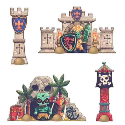 Arty Toys Óriás puzzle - Kalóz és lovag birodalom, 30 db-os - Giant puzzle-Battle