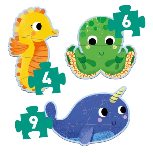 Primo puzzle - A tengerben, 4-6-9 db-os - In the sea