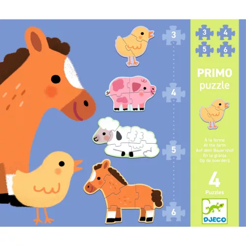 Primo puzzle - A farmon, 3-4-5-6 db-os - At the farm