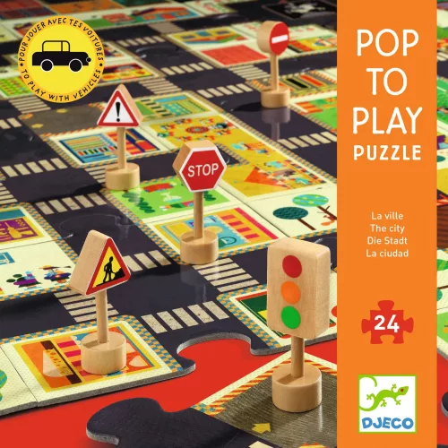 Óriás puzzle - A város, 24 db-os - The city
