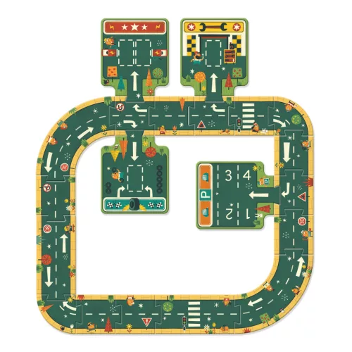 Óriás puzzle - Utak, irányok, 21 db-os - Roads