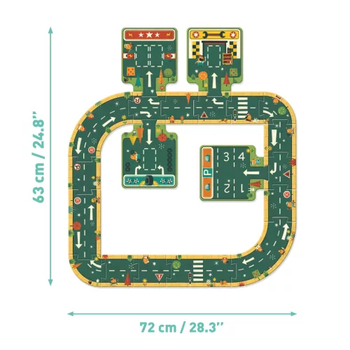Óriás puzzle - Utak, irányok, 21 db-os - Roads