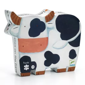  Formadobozos puzzle - Bocik és tehenek, 24 db-os - The cows on the farm