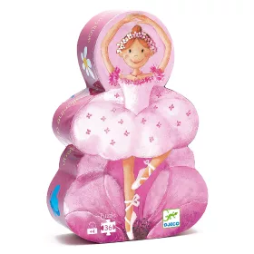   Formadobozos puzzle - Balerina virággal, 36 db-os - The ballerina with the flower