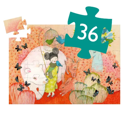 Formadobozos puzzle - Kokesi baba, 36 db-os - Kokeishi