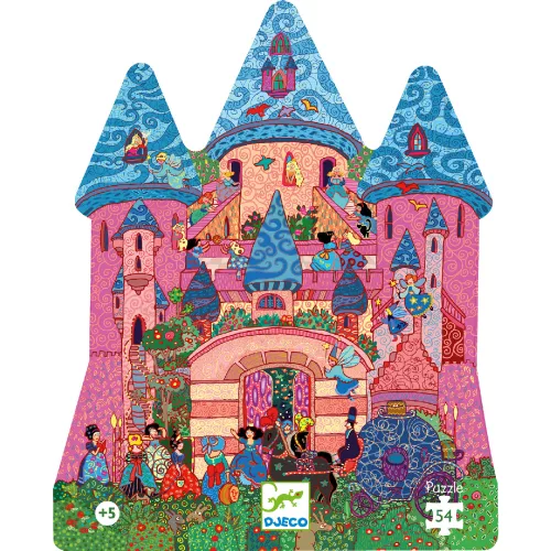 Formadobozos puzzle - Tündérek kastélya, 54 db-os - The fairy castle