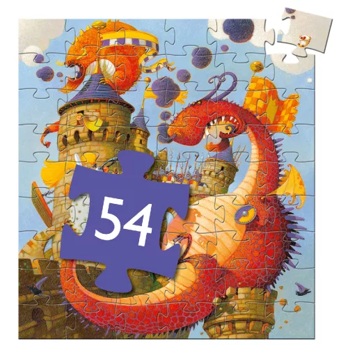 Formadobozos puzzle - Vaillant és a sárkány, 54 db-os - Vaillant and the dragon