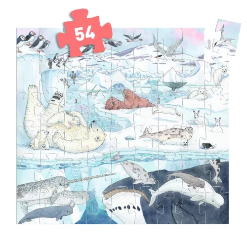 Formadobozos puzzle - Élet a sarkvidéken, 54 db-os - Polar softness