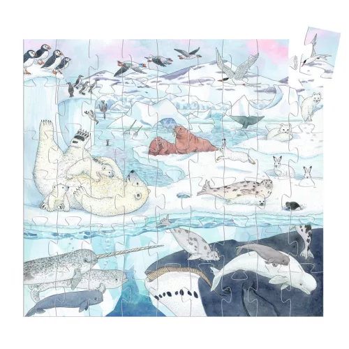 Formadobozos puzzle - Élet a sarkvidéken, 54 db-os - Polar softness